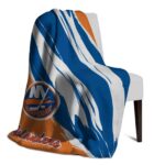 new york islanders brushstrokes blue white blanket top rated