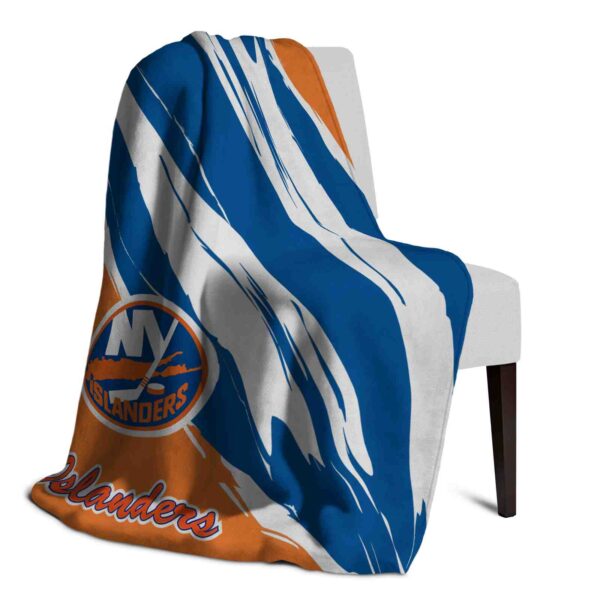 new york islanders brushstrokes blue white blanket top rated
