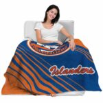 new york islanders diagonal stripes blue blanket best selling