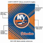 new york islanders diagonal stripes blue blanket best selling