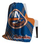 new york islanders diagonal stripes blue blanket best selling
