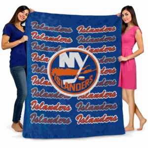 new york islanders fan pride blue blanket fashion forward