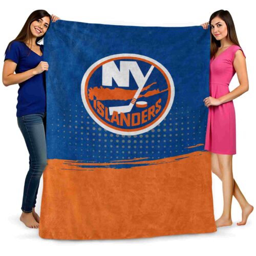 new york islanders gradient dots blue blanket fashion forward