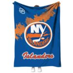 new york islanders grunge texture blue blanket best selling