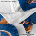 new york islanders grunge texture blue blanket best selling
