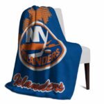 new york islanders grunge texture blue blanket best selling