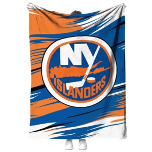 new york islanders paint streaks blue white blanket best selling