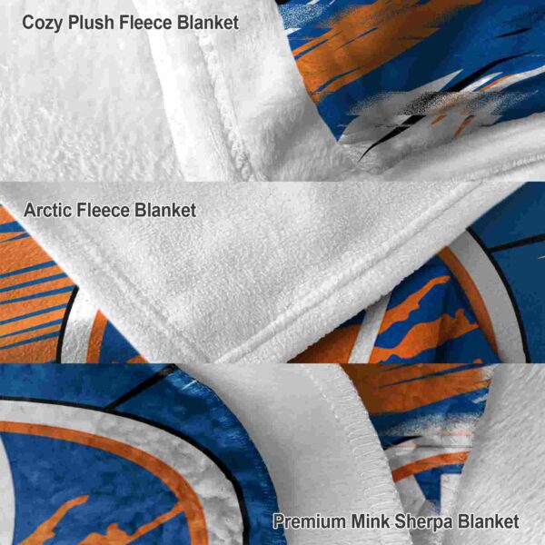 new york islanders paint streaks blue white blanket premium grade