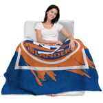 new york islanders splatter effect blue blanket best selling