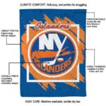 new york islanders splatter effect blue blanket best selling