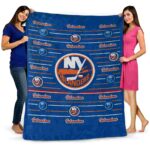 new york islanders striped pattern blue blanket best selling