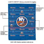 new york islanders striped pattern blue blanket best selling