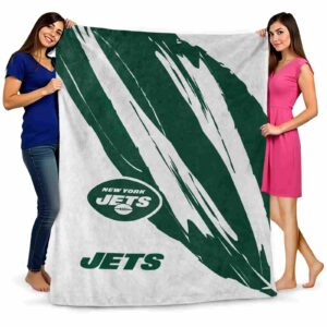 new york jets brushstrokes green white blanket fashion forward