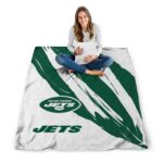 new york jets brushstrokes green white blanket high quality