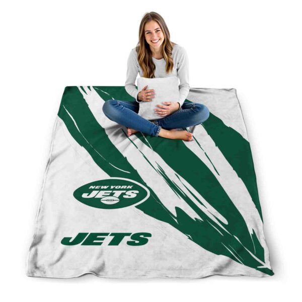 new york jets brushstrokes green white blanket high quality