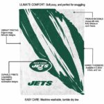 new york jets brushstrokes green white blanket new arrival