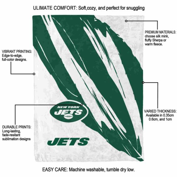 new york jets brushstrokes green white blanket new arrival