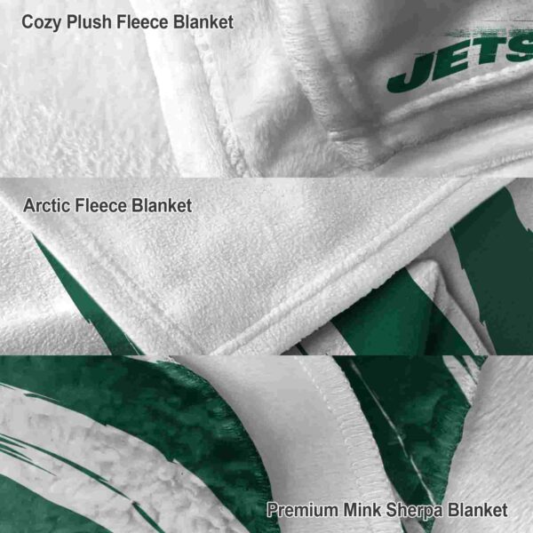 new york jets brushstrokes green white blanket premium grade
