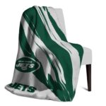 new york jets brushstrokes green white blanket top rated