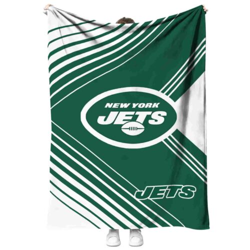 new york jets diagonal stripes green blanket best selling
