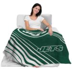 new york jets diagonal stripes green blanket best selling