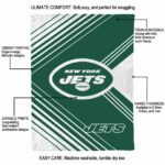 new york jets diagonal stripes green blanket best selling