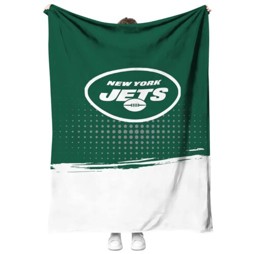 new york jets gradient dots green blanket best selling