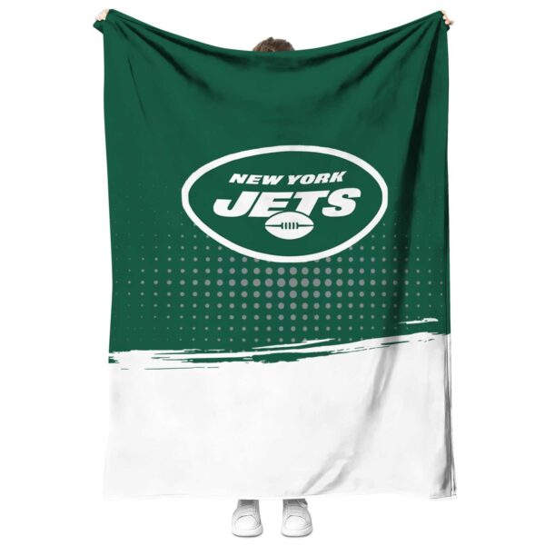 new york jets gradient dots green blanket best selling