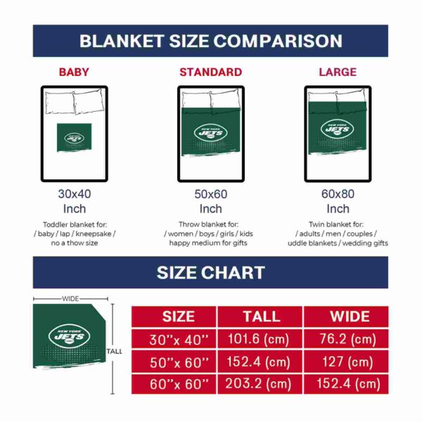 new york jets gradient dots green blanket trendy
