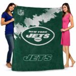 new york jets grunge texture green blanket best selling