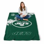 new york jets grunge texture green blanket best selling