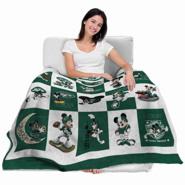 new york jets mickey minnie green white blanket latest model