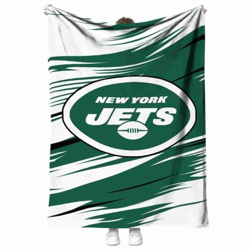 new york jets paint streaks green white blanket best selling