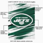 new york jets paint streaks green white blanket best selling