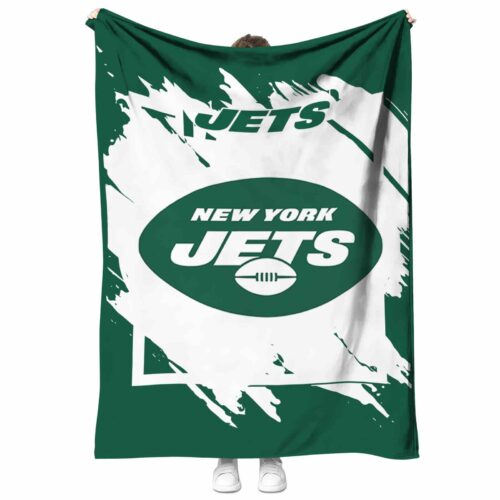 new york jets splatter effect green blanket best selling