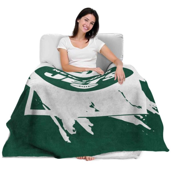 new york jets splatter effect green blanket latest model