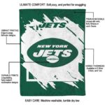 new york jets splatter effect green blanket new arrival