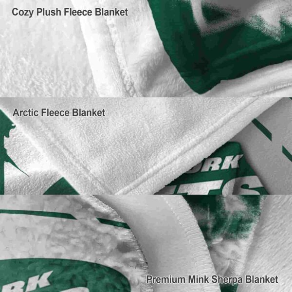 new york jets splatter effect green blanket premium grade