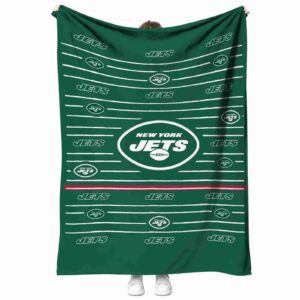 new york jets striped pattern green blanket best selling