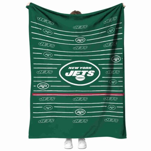 new york jets striped pattern green blanket best selling