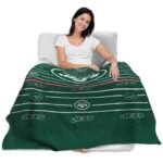 new york jets striped pattern green blanket latest model
