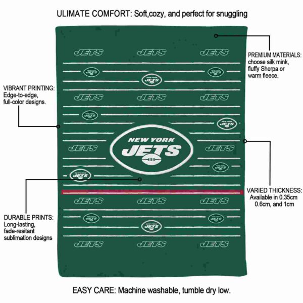 new york jets striped pattern green blanket new arrival