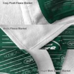 new york jets striped pattern green blanket premium grade