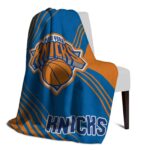 new york knicks diagonal stripes blue blanket top rated