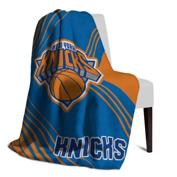 new york knicks diagonal stripes blue blanket top rated