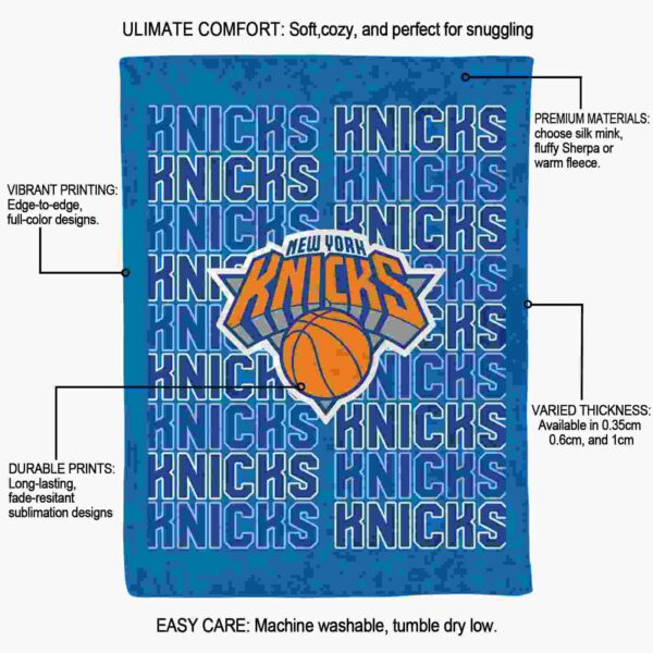 new york knicks fan pride blue blanket new arrival