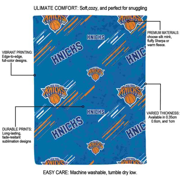 new york knicks fan spirit blue blanket new arrival
