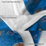 new york knicks fan spirit blue blanket premium grade