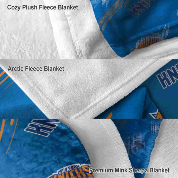 new york knicks fan spirit blue blanket premium grade