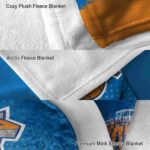 new york knicks gradient dots blue blanket premium grade